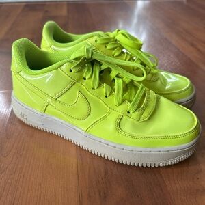 Neon Green Nike Air Force 1 Cyber Green Shoes Sneakers